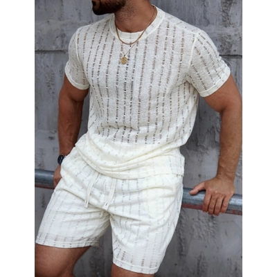 POLERA HOMBRE MANGA CORTA TEJIDA ESTILO CASUAL VERANO 0260 - 2