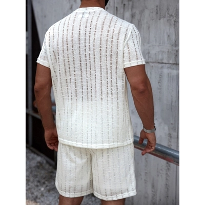 POLERA HOMBRE MANGA CORTA TEJIDA ESTILO CASUAL VERANO 0260 - 4