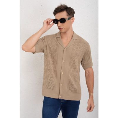 CAMISA HOMBRE HILO ALGODON VERANO CALIDAD PREMIUM DISEÑO CUADROS 7223 - 1
