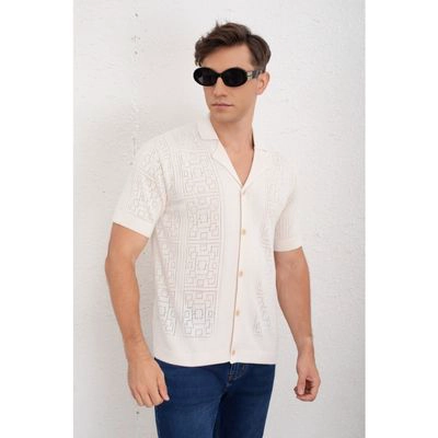CAMISA HOMBRE HILO ALGODON VERANO CALIDAD PREMIUM DISEÑO CUADROS 7223 - 2