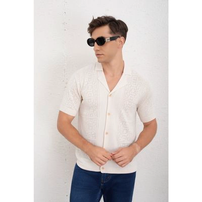CAMISA HOMBRE HILO ALGODON VERANO CALIDAD PREMIUM DISEÑO CUADROS 7223 - 3