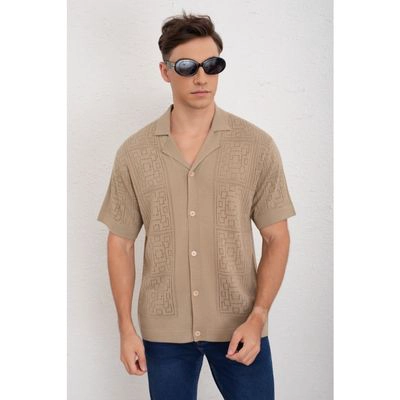 CAMISA HOMBRE HILO ALGODON VERANO CALIDAD PREMIUM DISEÑO CUADROS 7223 - 3