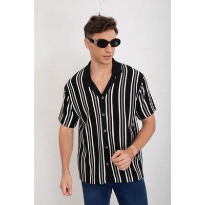 CAMISA HOMBRE HILO ALGODON VERANO DISEÑO LINEAS CALIDAD PREMIUM 7225 - 2