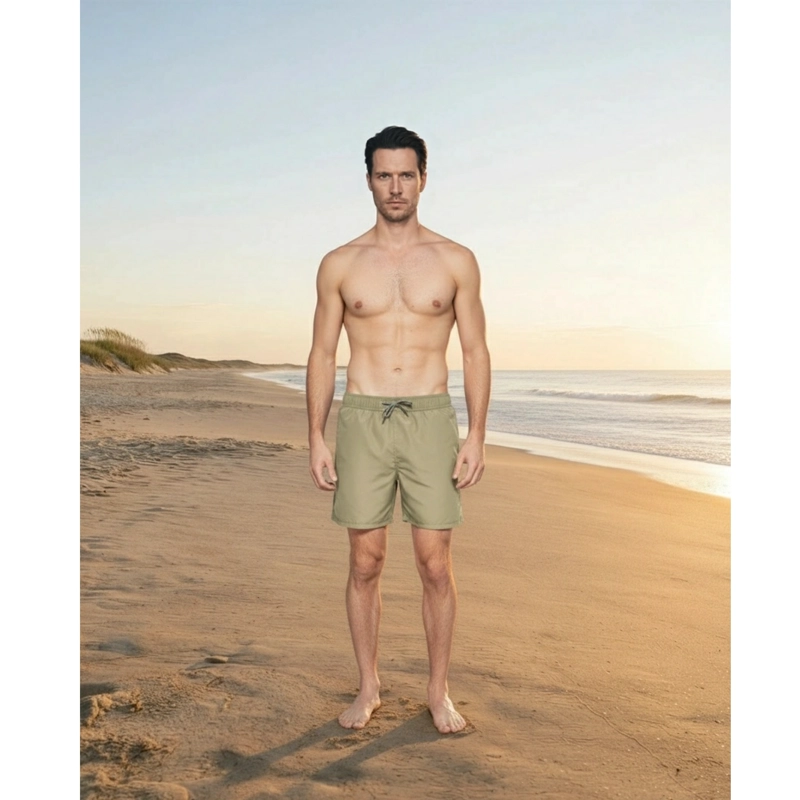 TRAJE DE BANO HOMBRE FORRO MALLA COLORES BOLSILLOS 1214 Verde S