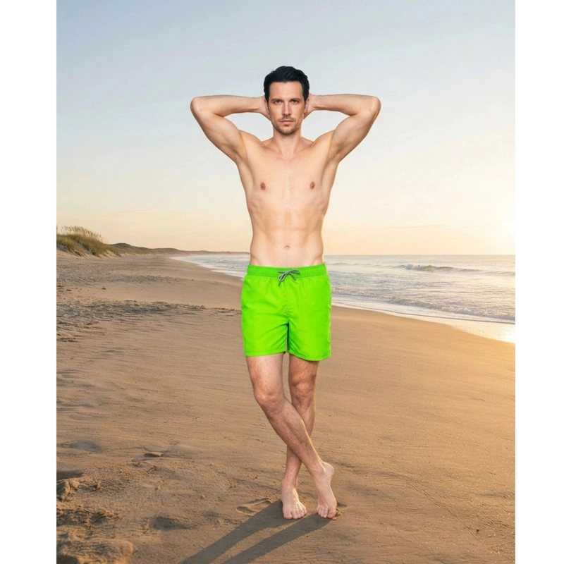 TRAJE DE BAÑO HOMBRE FORRO MALLA COLORES BOLSILLOS 1214 - 2