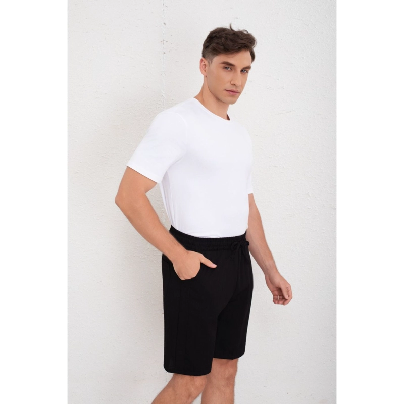 SHORT HOMBRE BERMUDA HOLGADO TIPO LINO PANTALON CORTO CASUAL 7148 - 3