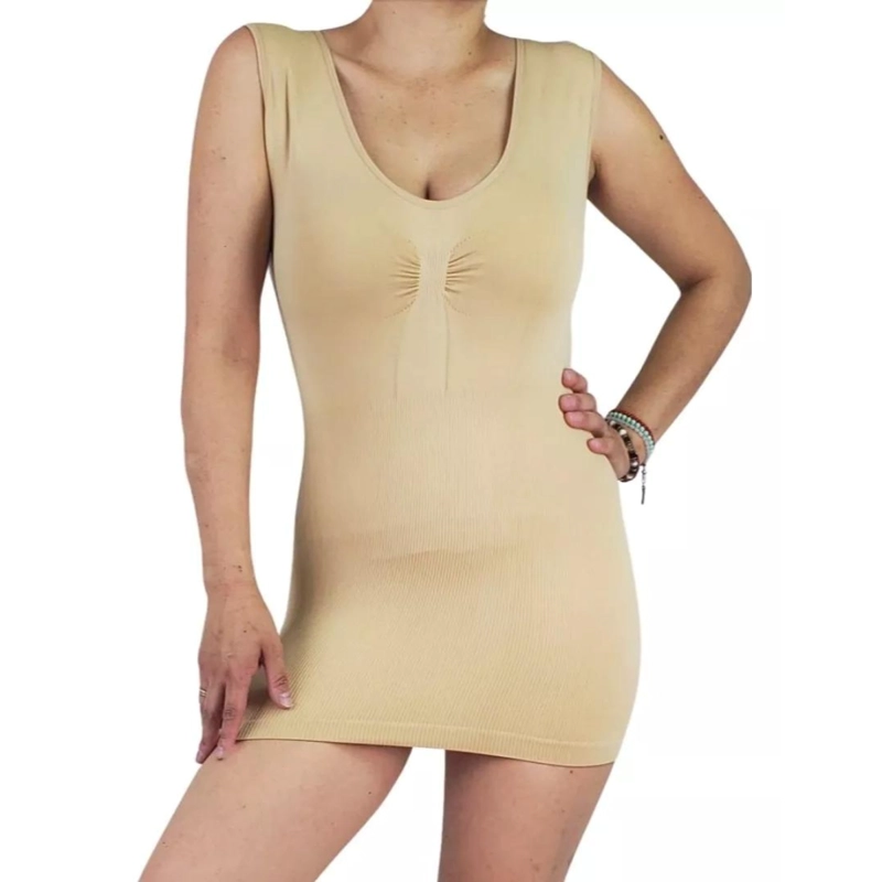 CAMISETA POLERA INTERIOR REDUCTORA SIN COSTURA MUSCULOSA 961 - 1