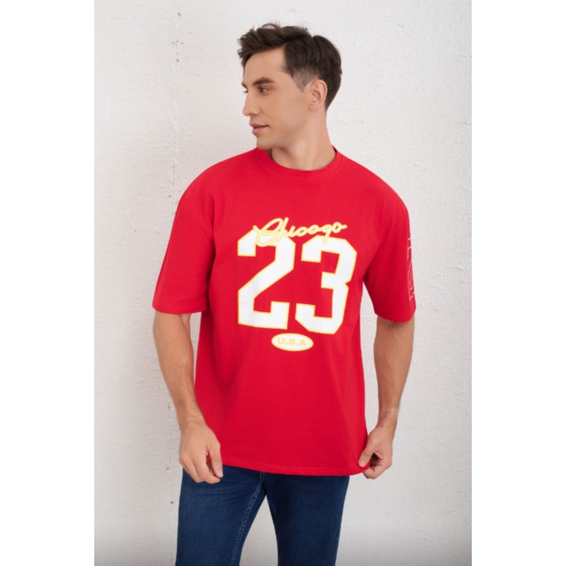 POLERA HOMBRE OVERSIZE MANGA CORTA ALGODON DISEÑO 8006 - 1