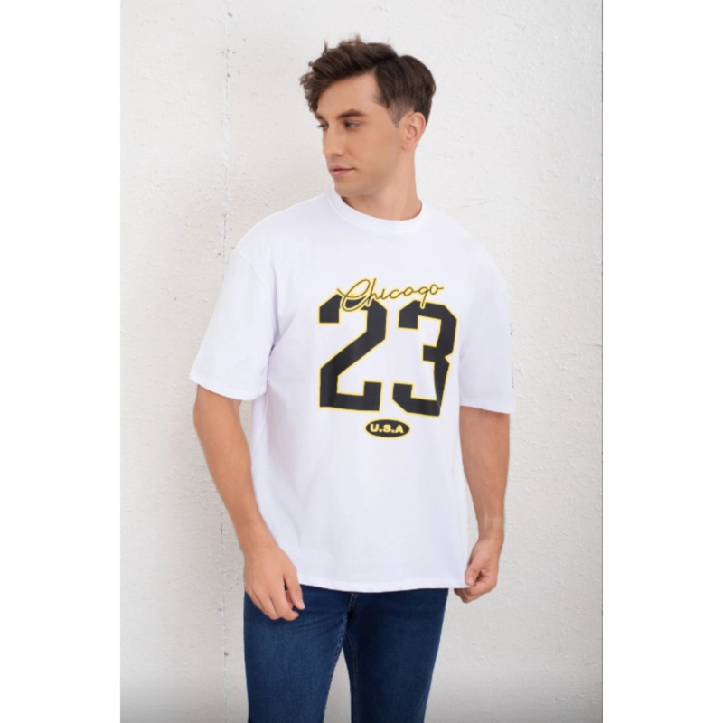 POLERA HOMBRE OVERSIZE MANGA CORTA ALGODON DISEÑO 8006 - 1