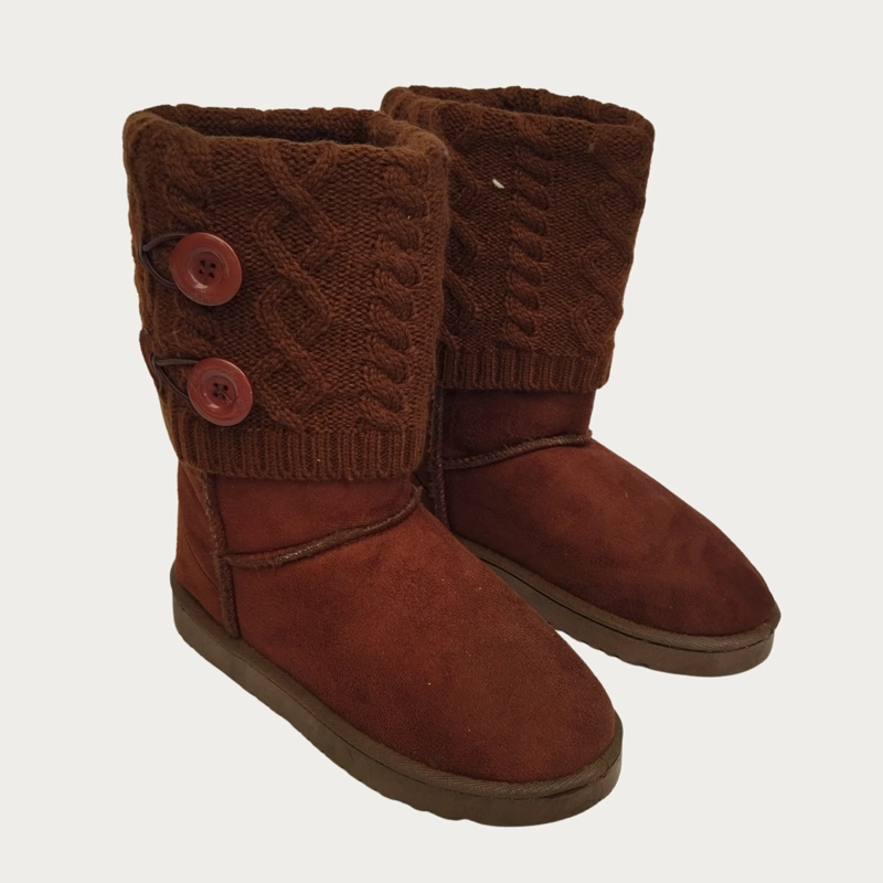 BOTAS LARGA MUJER FORRO INTERIOR CHIPORRO CON BOTONES 5186 - 1