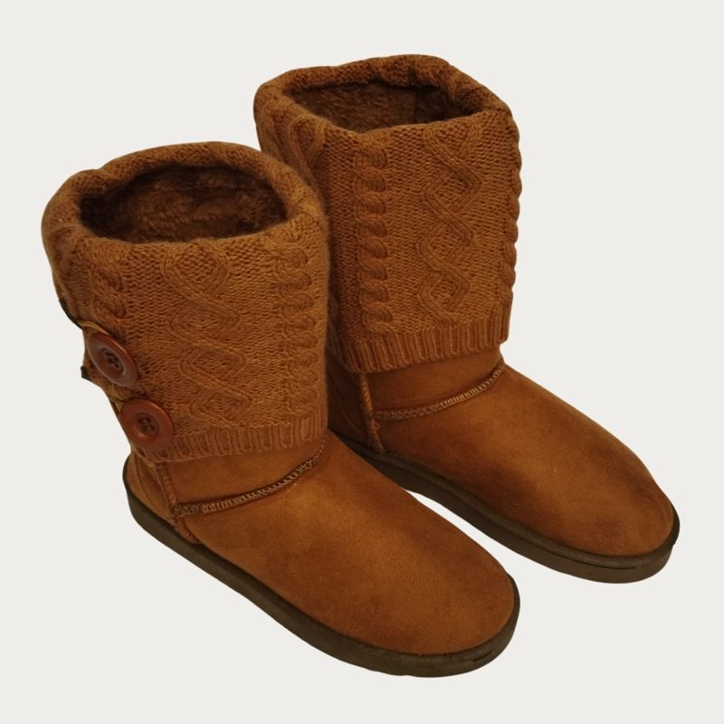 BOTAS LARGA MUJER FORRO INTERIOR CHIPORRO CON BOTONES 5186 - 1