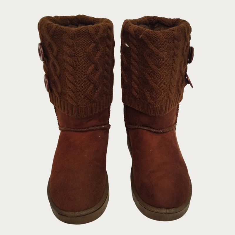 BOTAS LARGA MUJER FORRO INTERIOR CHIPORRO CON BOTONES 5186 - 2