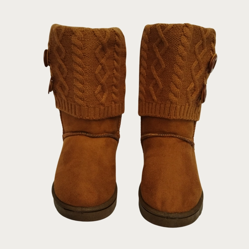BOTAS LARGA MUJER FORRO INTERIOR CHIPORRO CON BOTONES 5186 - 2