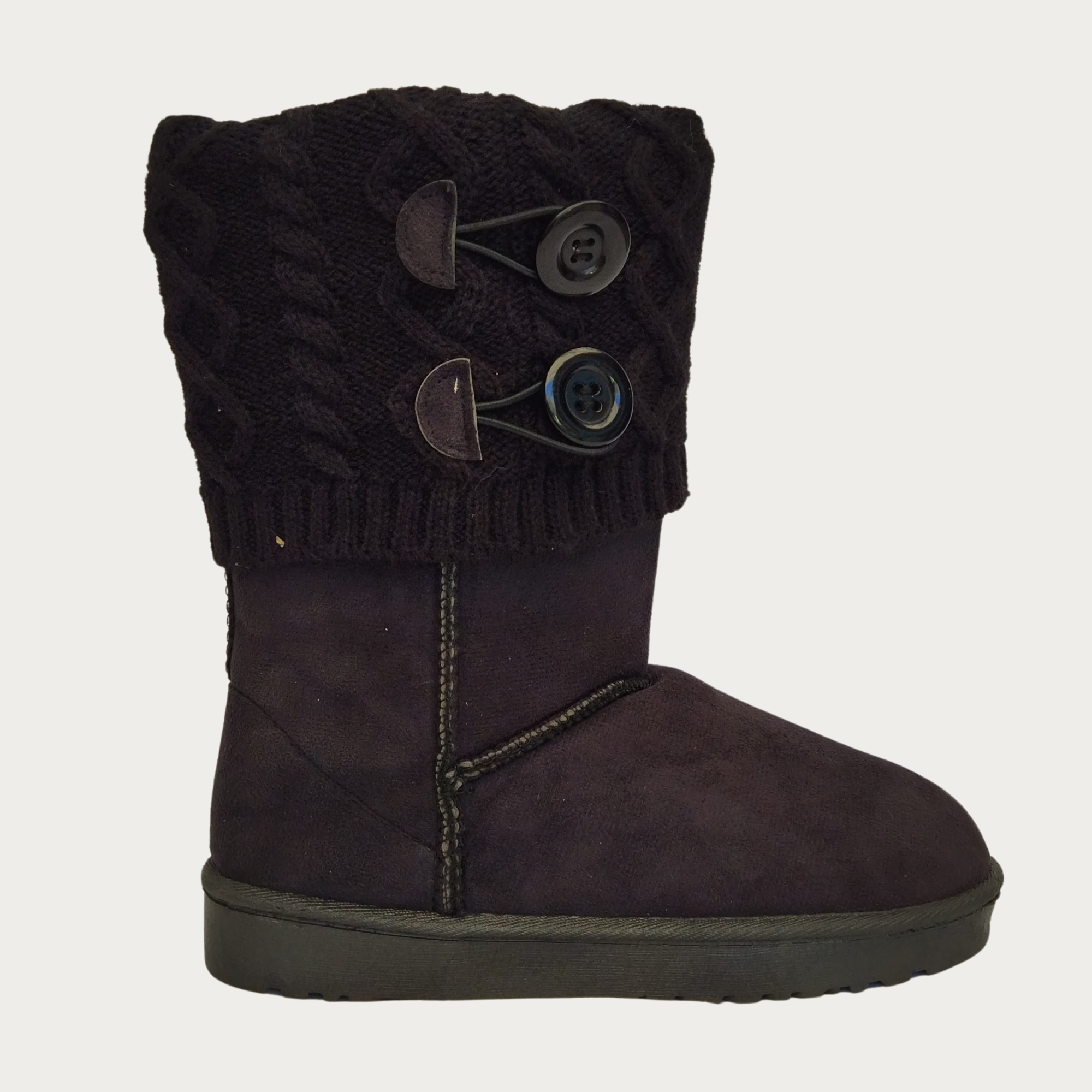 BOTAS LARGA MUJER FORRO INTERIOR CHIPORRO CON BOTONES 5186 - 3
