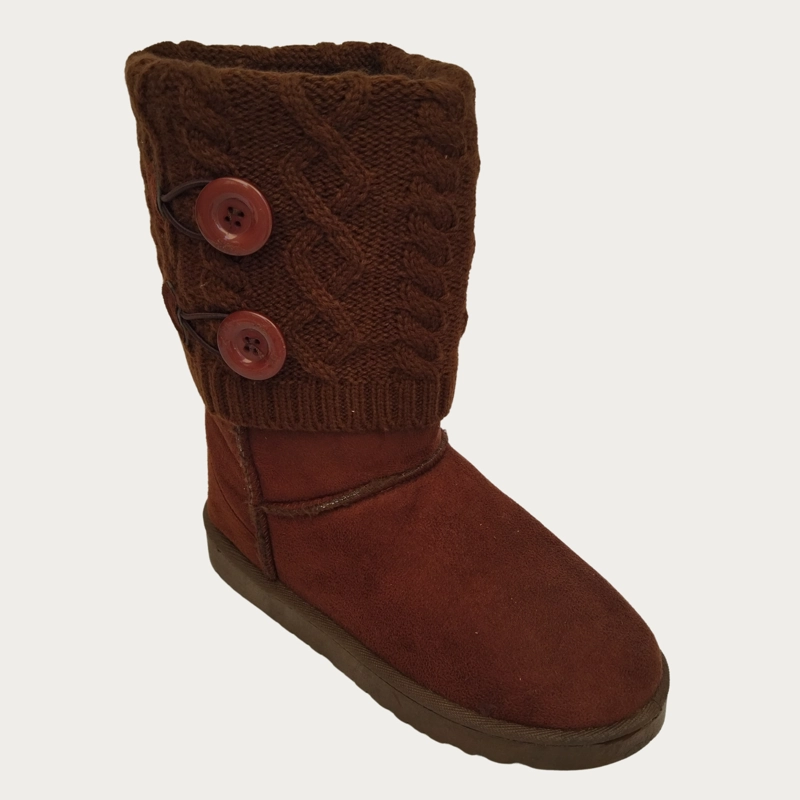 BOTAS LARGA MUJER FORRO INTERIOR CHIPORRO CON BOTONES 5186 - 3