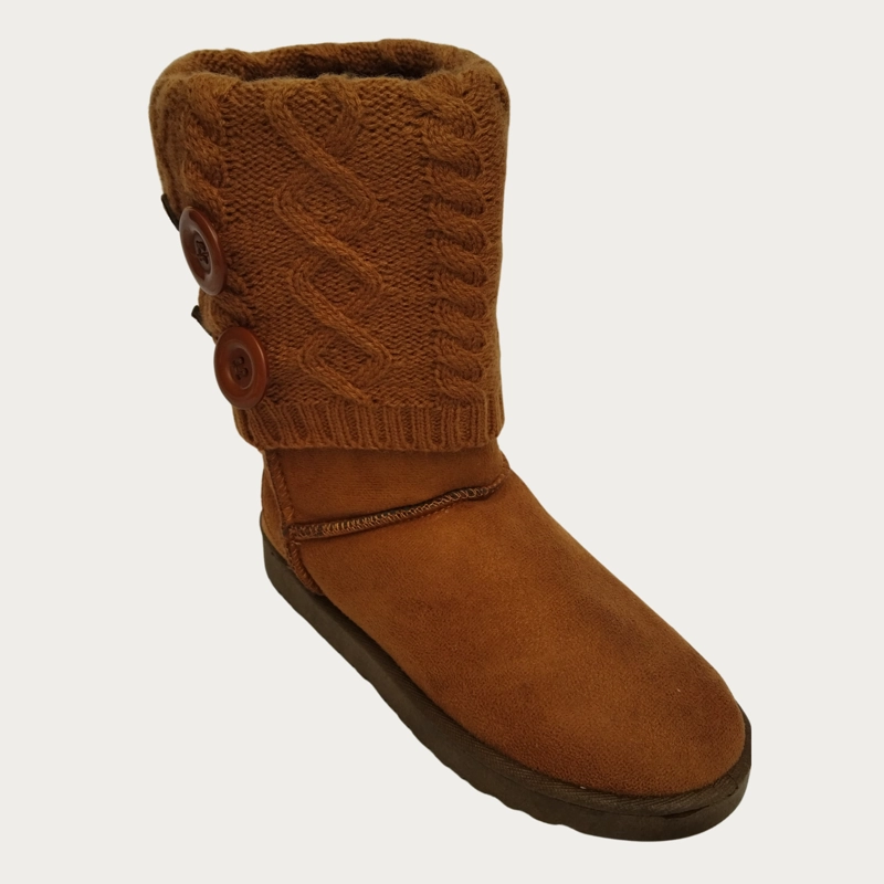 BOTAS LARGA MUJER FORRO INTERIOR CHIPORRO CON BOTONES 5186 - 3