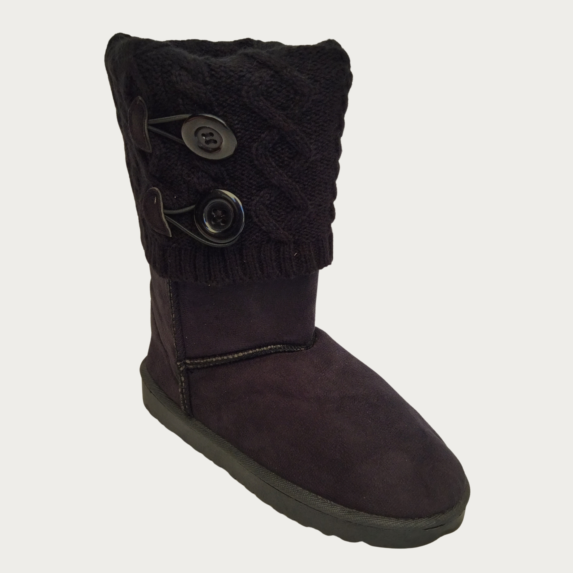 BOTAS LARGA MUJER FORRO INTERIOR CHIPORRO CON BOTONES 5186 - 4