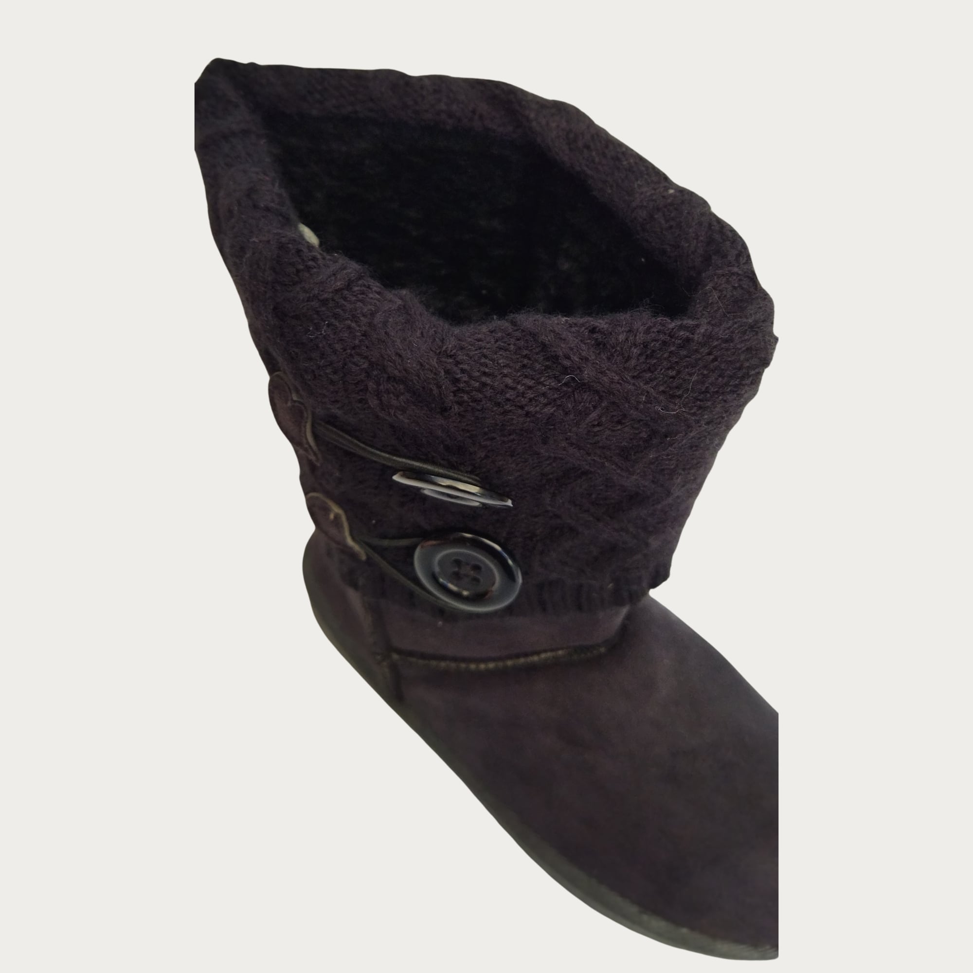 BOTAS LARGA MUJER FORRO INTERIOR CHIPORRO CON BOTONES 5186 - 5