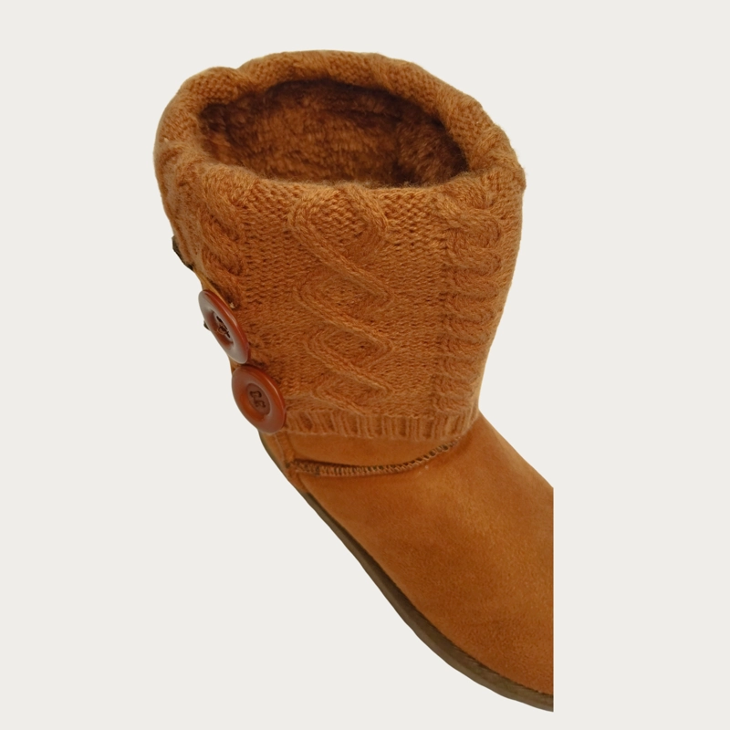 BOTAS LARGA MUJER FORRO INTERIOR CHIPORRO CON BOTONES 5186 - 5