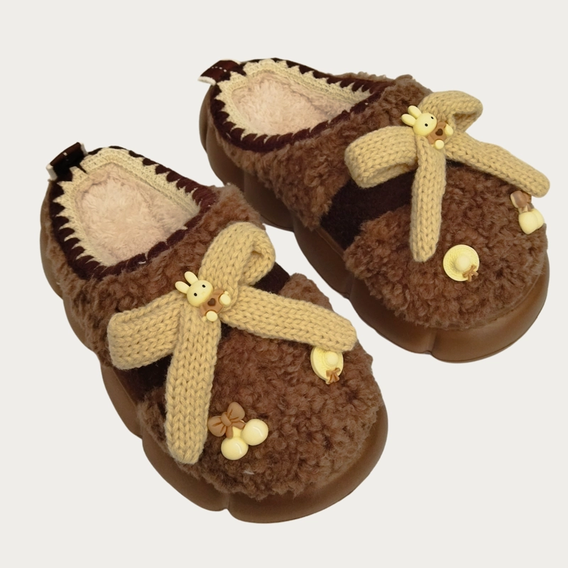 PANTUFLA PREMIUM MUJER DISEÑO CROCHET SUELA CONFORTABLE 5254 - 1