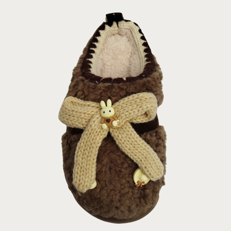 PANTUFLA PREMIUM MUJER DISEÑO CROCHET SUELA CONFORTABLE 5254 - 4