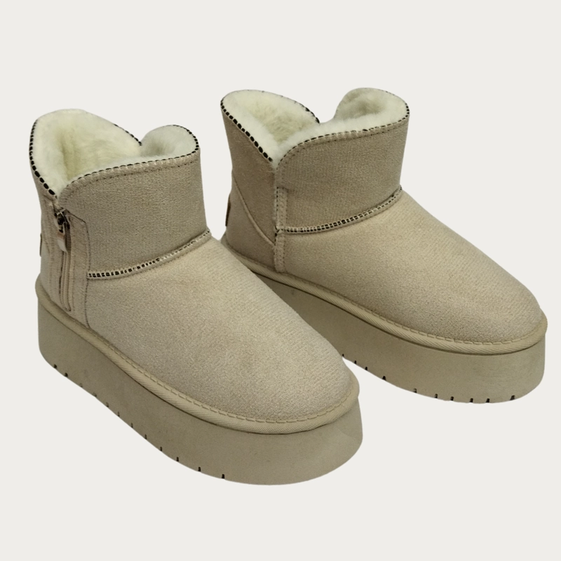 BOTIN CORTO MUJER FORRO INTERIOR CHIPORRO PLATAFORMA CON CIERRE 6064 - 1