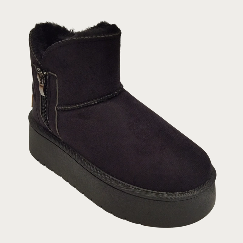 BOTIN CORTO MUJER FORRO INTERIOR CHIPORRO PLATAFORMA CON CIERRE 6064 - 3