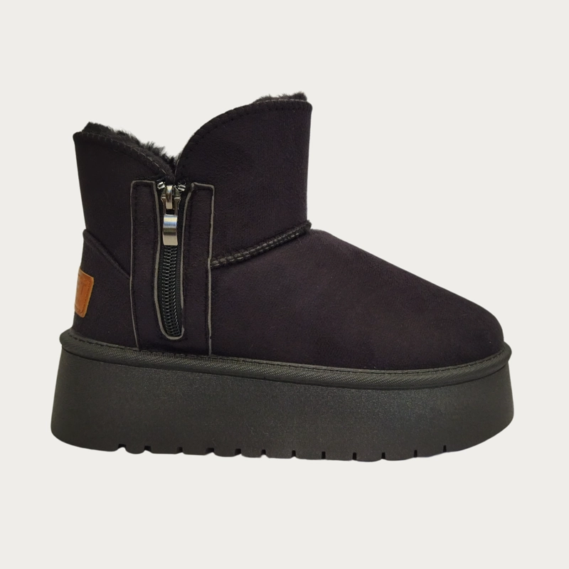 BOTIN CORTO MUJER FORRO INTERIOR CHIPORRO PLATAFORMA CON CIERRE 6064 - 4