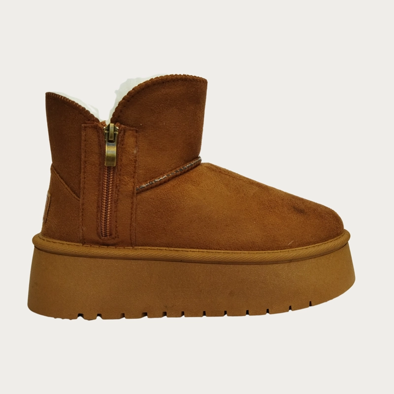 BOTIN CORTO MUJER FORRO INTERIOR CHIPORRO PLATAFORMA CON CIERRE 6064 - 4
