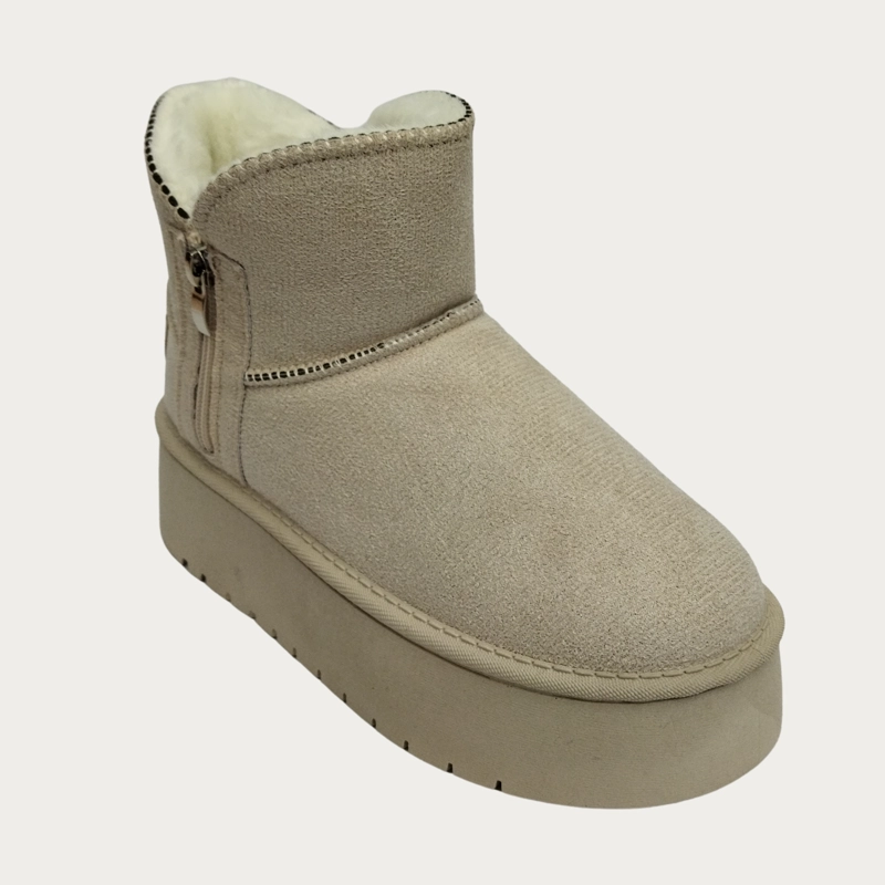 BOTIN CORTO MUJER FORRO INTERIOR CHIPORRO PLATAFORMA CON CIERRE 6064 - 5