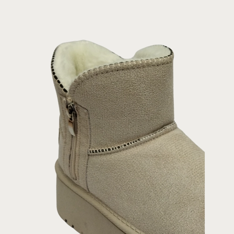 BOTIN CORTO MUJER FORRO INTERIOR CHIPORRO PLATAFORMA CON CIERRE 6064 - 6