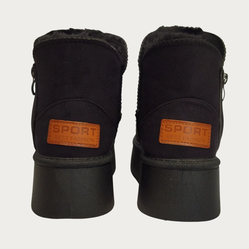 BOTIN CORTO MUJER FORRO INTERIOR CHIPORRO PLATAFORMA CON BOTON 6060 - 3