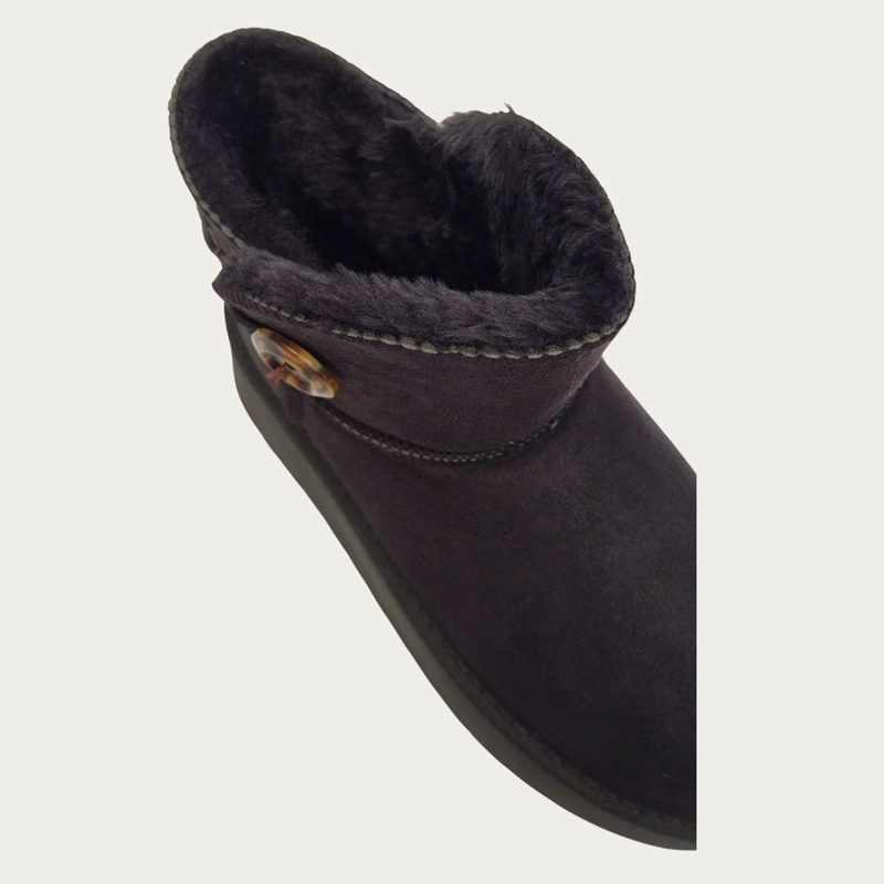 BOTIN CORTO MUJER FORRO INTERIOR CHIPORRO PLATAFORMA CON BOTON 6060 - 6