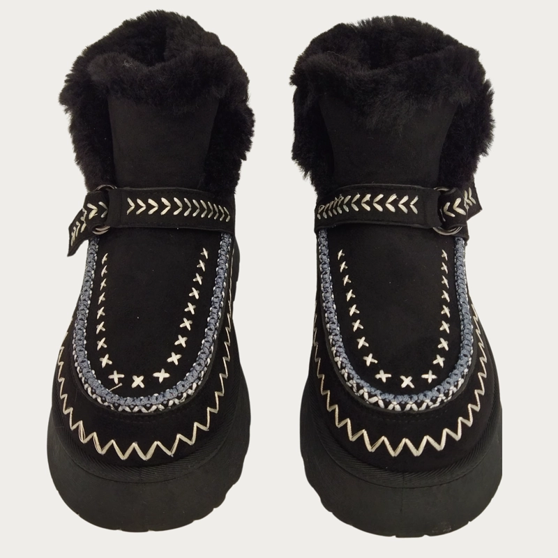 BOTIN MUJER PLATAFORMA FORRO INTERIOR CHIPORRO HEBILLA 5211 - 2