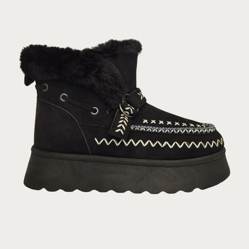 BOTIN MUJER PLATAFORMA FORRO INTERIOR CHIPORRO HEBILLA 5211 - 3