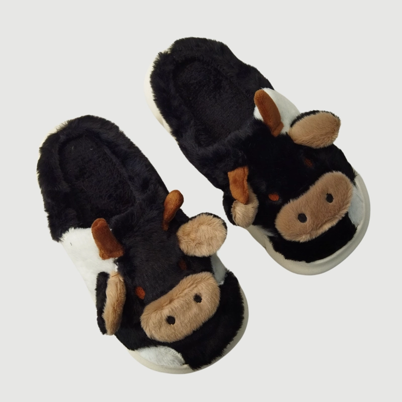 PANTUFLAS FELPA UNISEX NIÑOS SUELA CONFORTABLE DISEÑO VAQUITA 4263 - 1