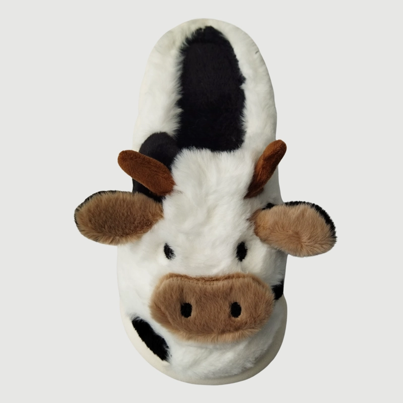 PANTUFLAS FELPA UNISEX NIÑOS SUELA CONFORTABLE DISEÑO VAQUITA 4263 - 2