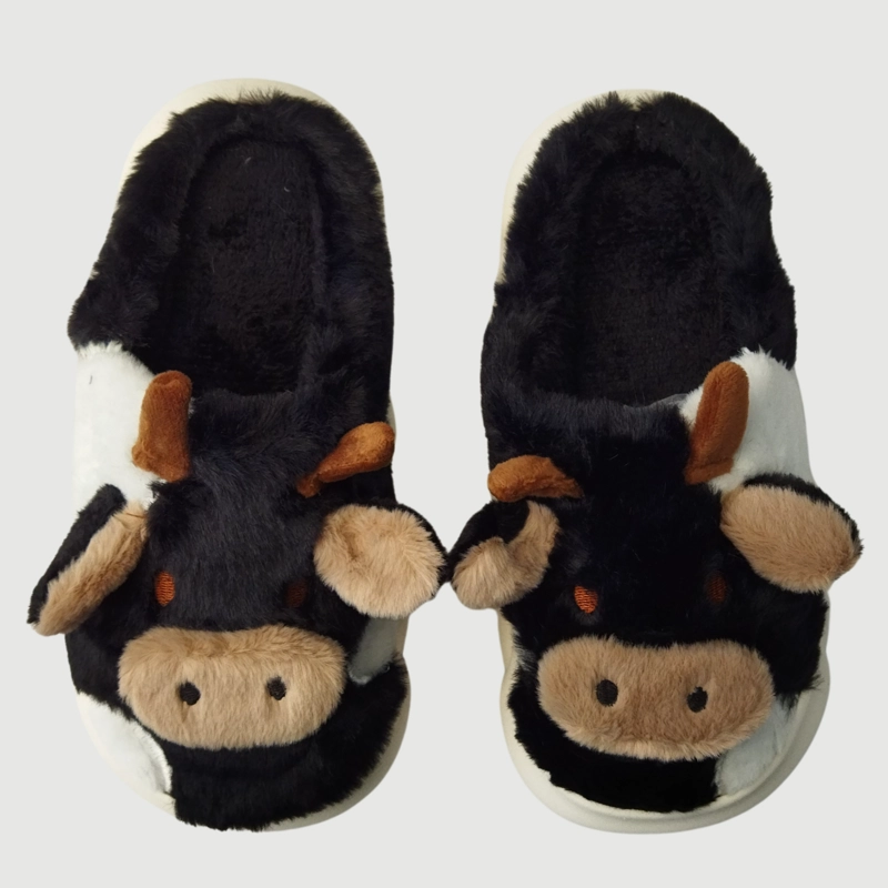 PANTUFLAS FELPA UNISEX NIÑOS SUELA CONFORTABLE DISEÑO VAQUITA 4263 - 3