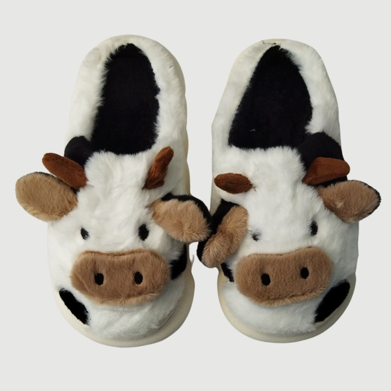 PANTUFLAS FELPA UNISEX NIÑOS SUELA CONFORTABLE DISEÑO VAQUITA 4263 - 3