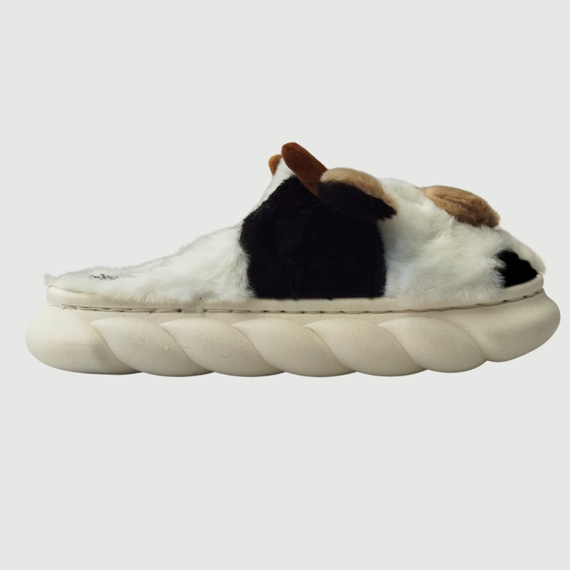 PANTUFLAS FELPA UNISEX NIÑOS SUELA CONFORTABLE DISEÑO VAQUITA 4263 - 5
