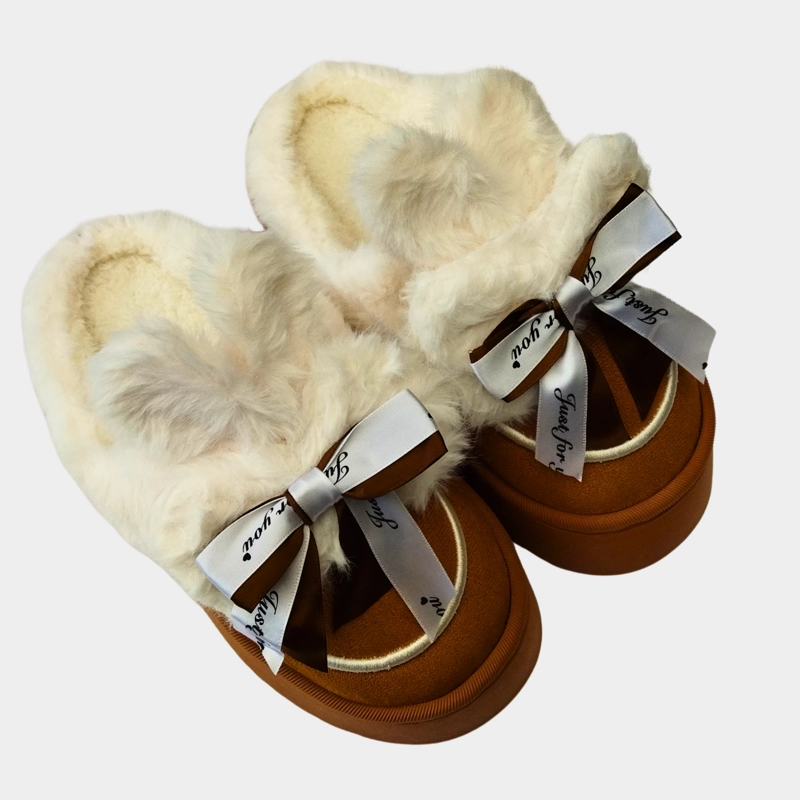 PANTUFLAS MUJER APLICACION CINTA OREJAS DE CONEJO CALIDAD TENDENCIA 4935 - 1