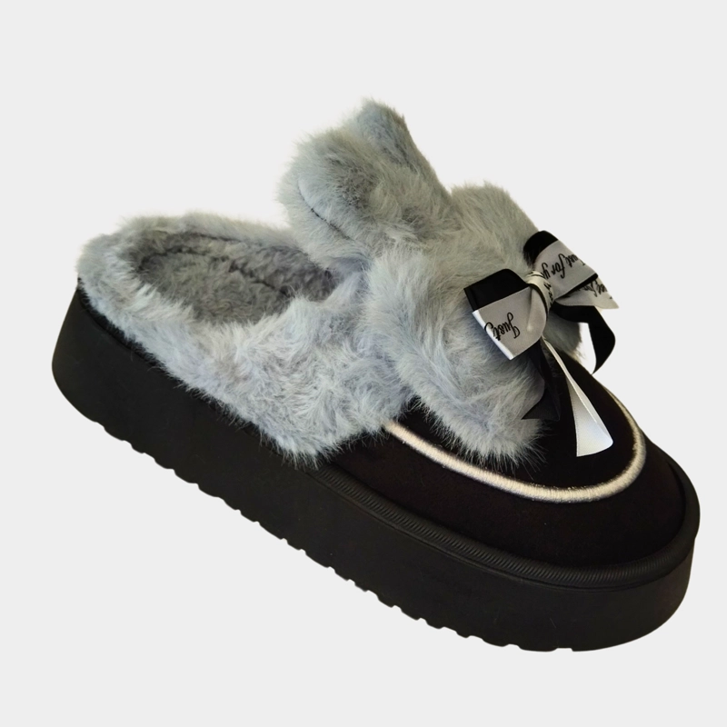 PANTUFLAS MUJER APLICACION CINTA OREJAS DE CONEJO CALIDAD TENDENCIA 4935 - 2