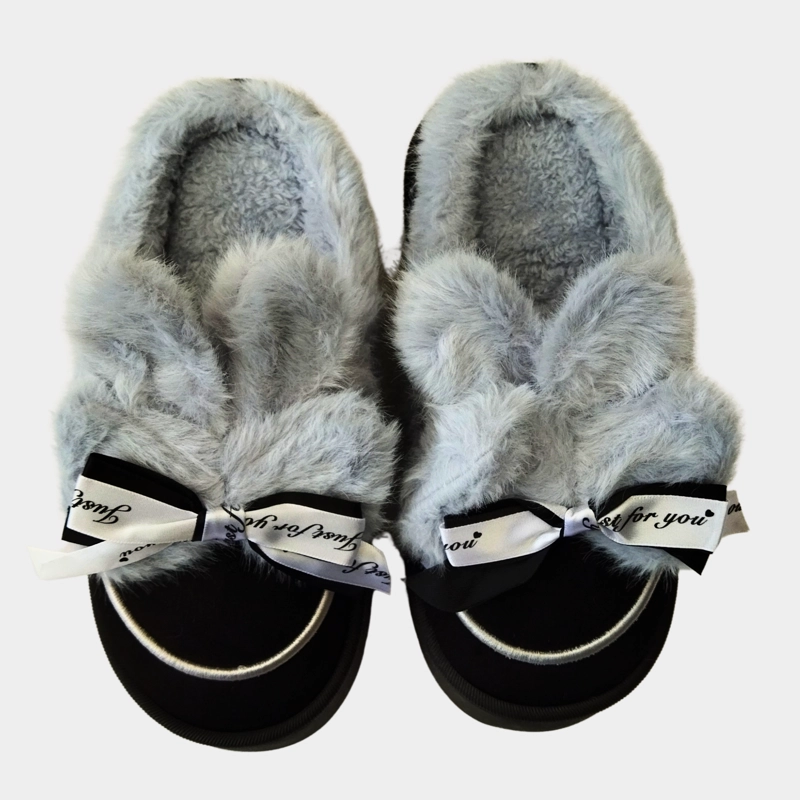 PANTUFLAS MUJER APLICACION CINTA OREJAS DE CONEJO CALIDAD TENDENCIA 4935 - 3