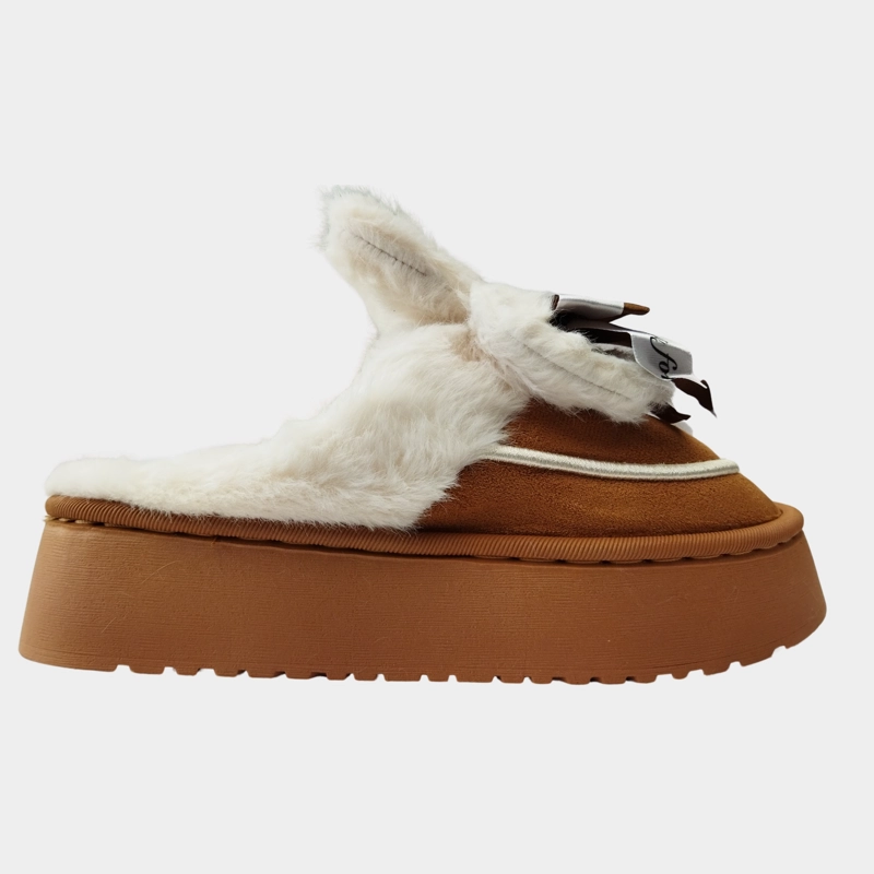 PANTUFLAS MUJER APLICACION CINTA OREJAS DE CONEJO CALIDAD TENDENCIA 4935 - 4