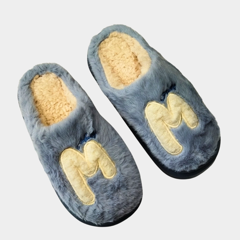 PANTUFLA HOMBRES PREMIUM ZAPATO DESCANSO FELPA DISEÑO M 5436 - 1