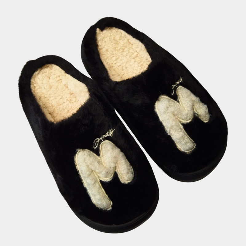 PANTUFLA HOMBRES PREMIUM ZAPATO DESCANSO FELPA DISEÑO M 5436 - 1