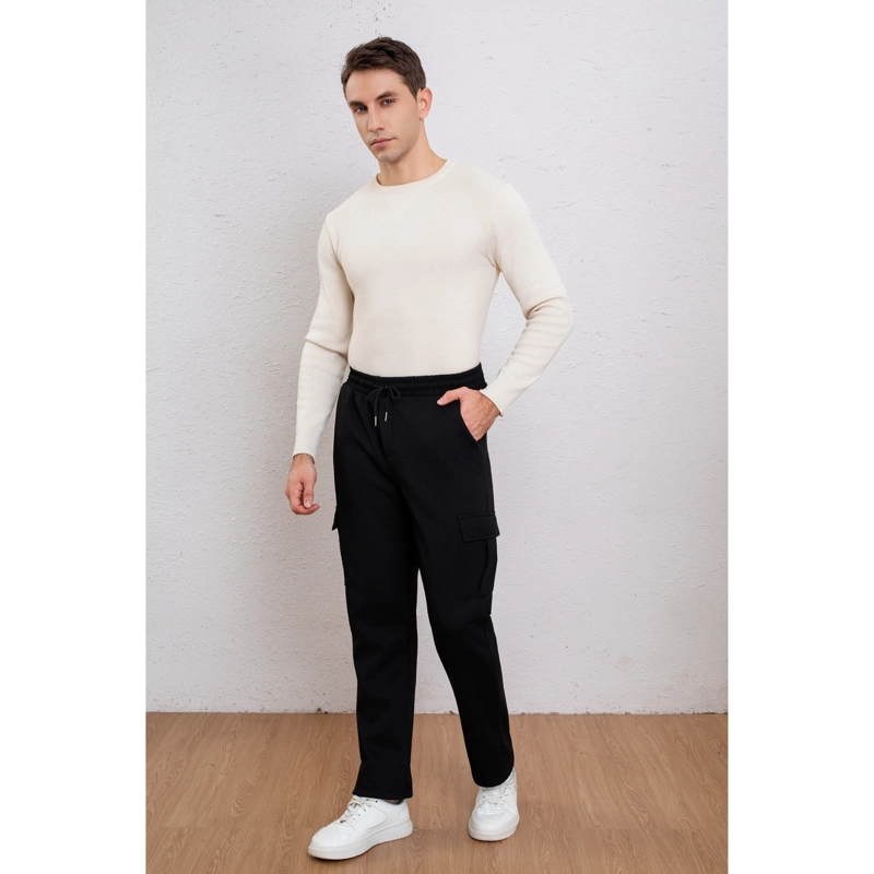 PANTALON BUZO CARGO HOMBRE RECTO FORRO INTERIOR POLAR 7159 - 1