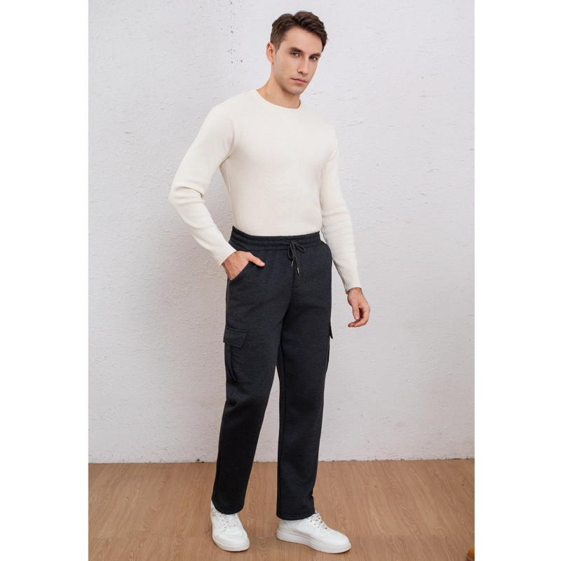 PANTALON BUZO CARGO HOMBRE RECTO FORRO INTERIOR POLAR 7159 - 3
