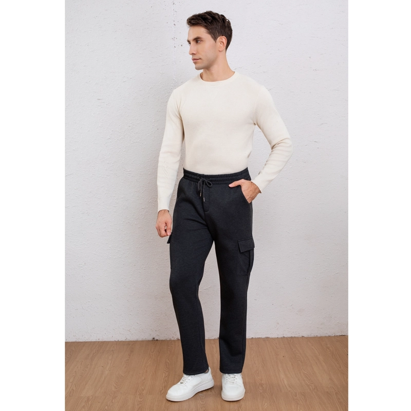 PANTALON RECTO HOMBRE INTERIOR FRISADO EXCELENTE CALIDAD TIPO CARGO 7159 - 2