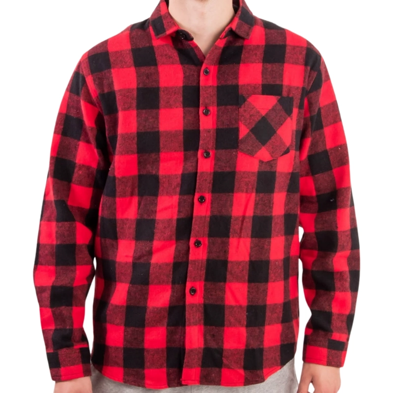 CAMISA HOMBRE LEÑADORA A CUADROS GRUESA MANGA LARGA DISEÑO 0114 - 2